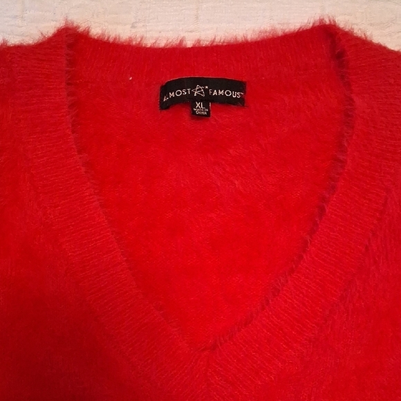 Almost Famous Sweaters - Almost Famous Vibrant Fuscia Fuzzy Knit